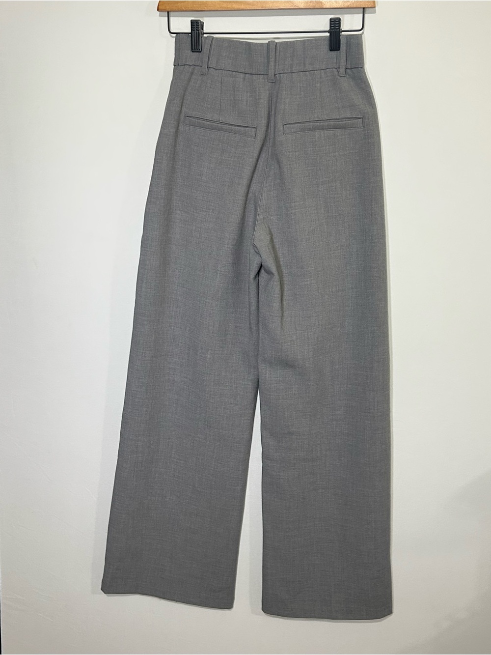 Abercrombie & Fitch Grey High Rise Pleated Wide Leg Trousers XS - Picture 7 of 12